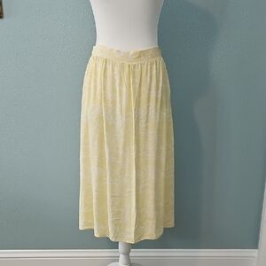 Nine West Light Yellow A-Line Skirt